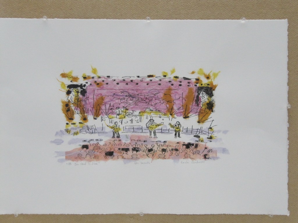 "All You Need Is Love - Paul McCartney"
7" x 13"
Lithograph with Chine Collé
$300.