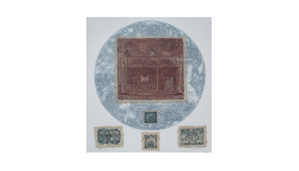 “Cycles of Diaspora”
22” x 19”
Etching with Chine Collé & Embroidery
$500.